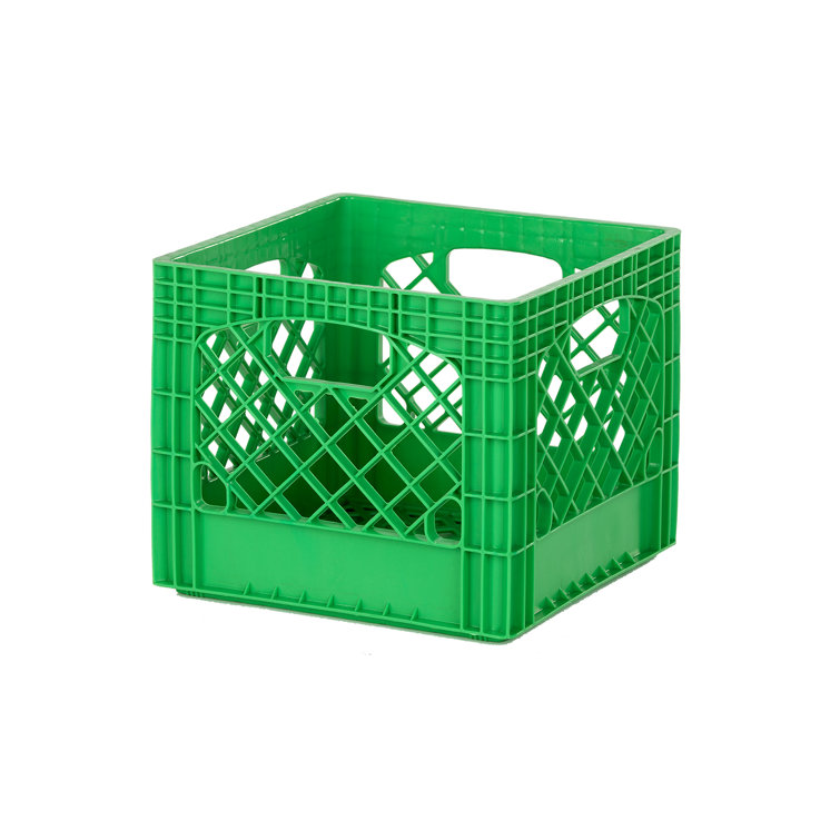 Buddeez MC01016G355 Milk Crates, 16Quart, Medium Green, 2Pack Wayfair